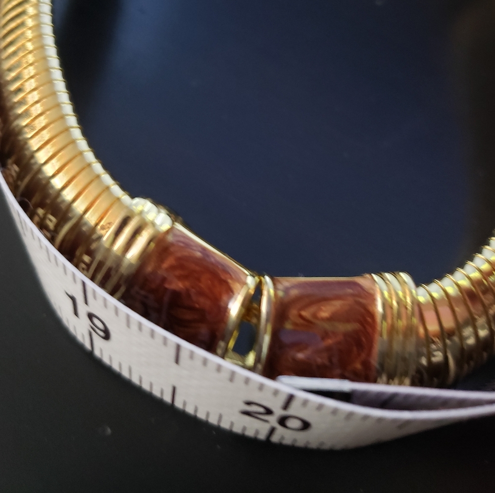 ALEXIS KIRK Vintage stone enamel gold necklace - Picture 9 of 10